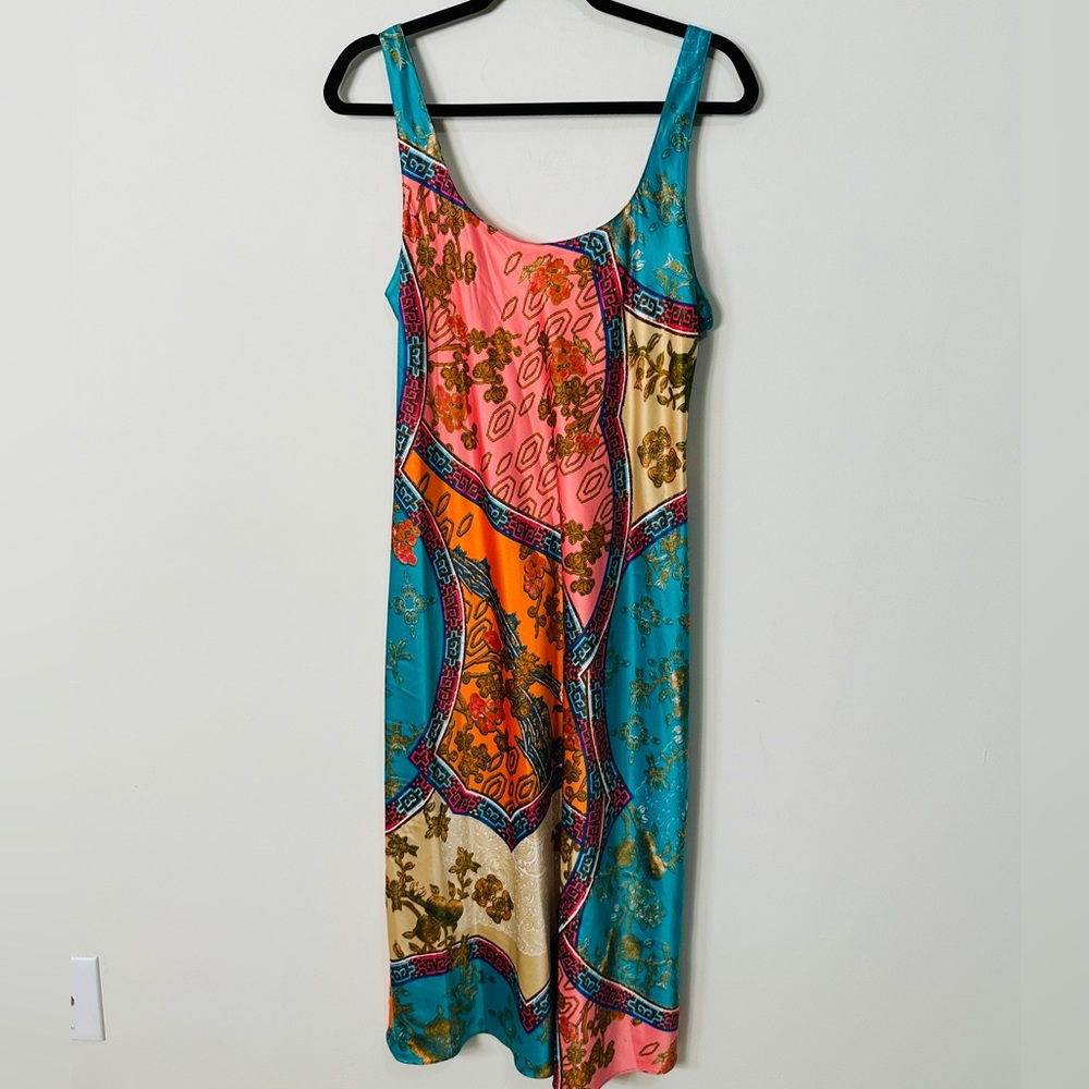 Gorgeous Bright Color Block Print Slip Dress By N… - image 4